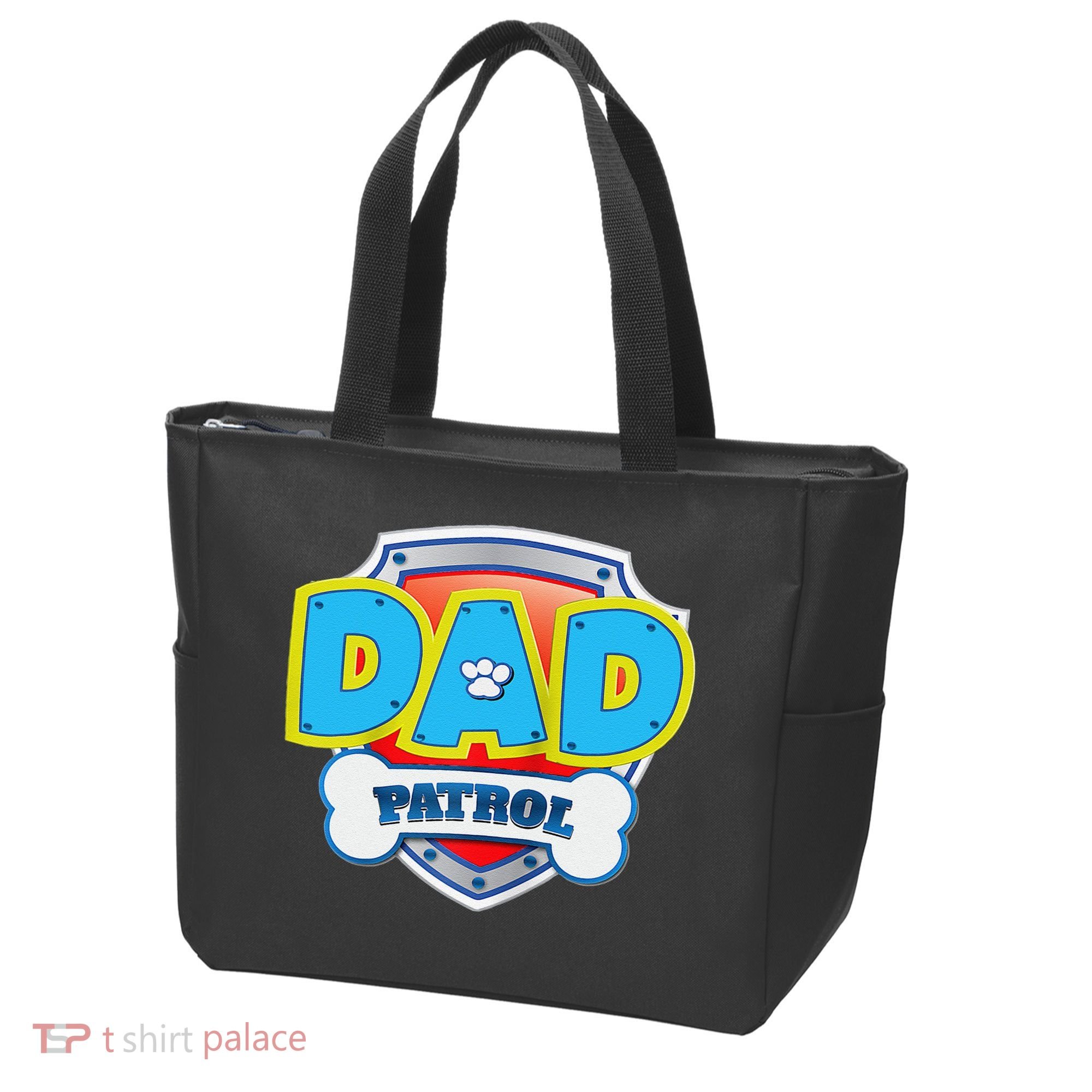 Funny Dad Patrol Dog Gift Birthday Party Tote Bag