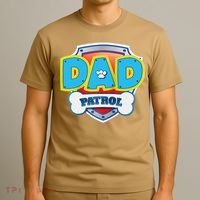 Funny Dad Patrol Dog Gift Birthday Party T-Shirt thumb 3