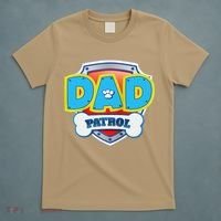 Funny Dad Patrol Dog Gift Birthday Party T-Shirt thumb 5