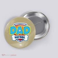 Funny Dad Patrol Dog Gift Birthday Party Button thumb 0