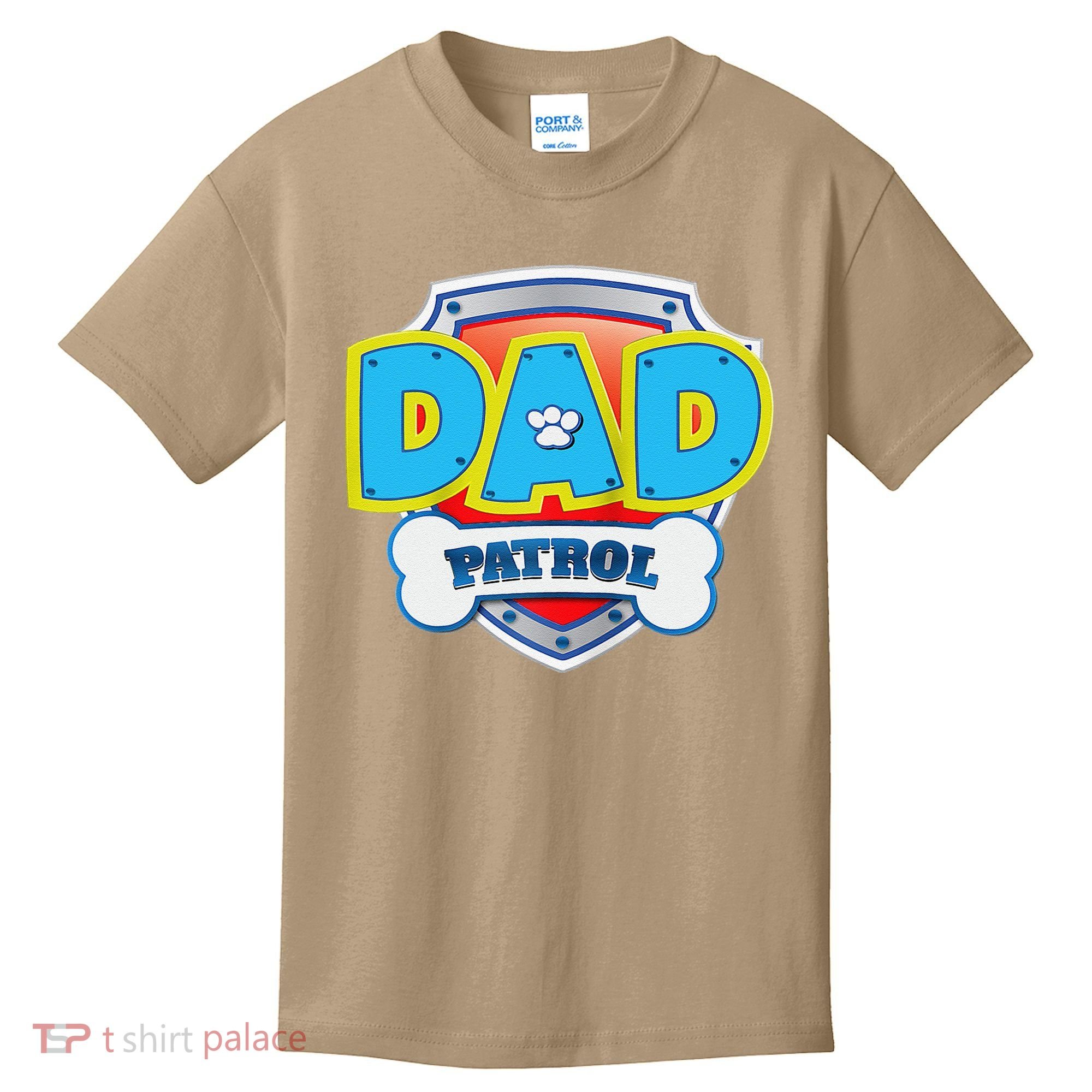 Funny Dad Patrol Dog Gift Birthday Party Kids T-Shirt