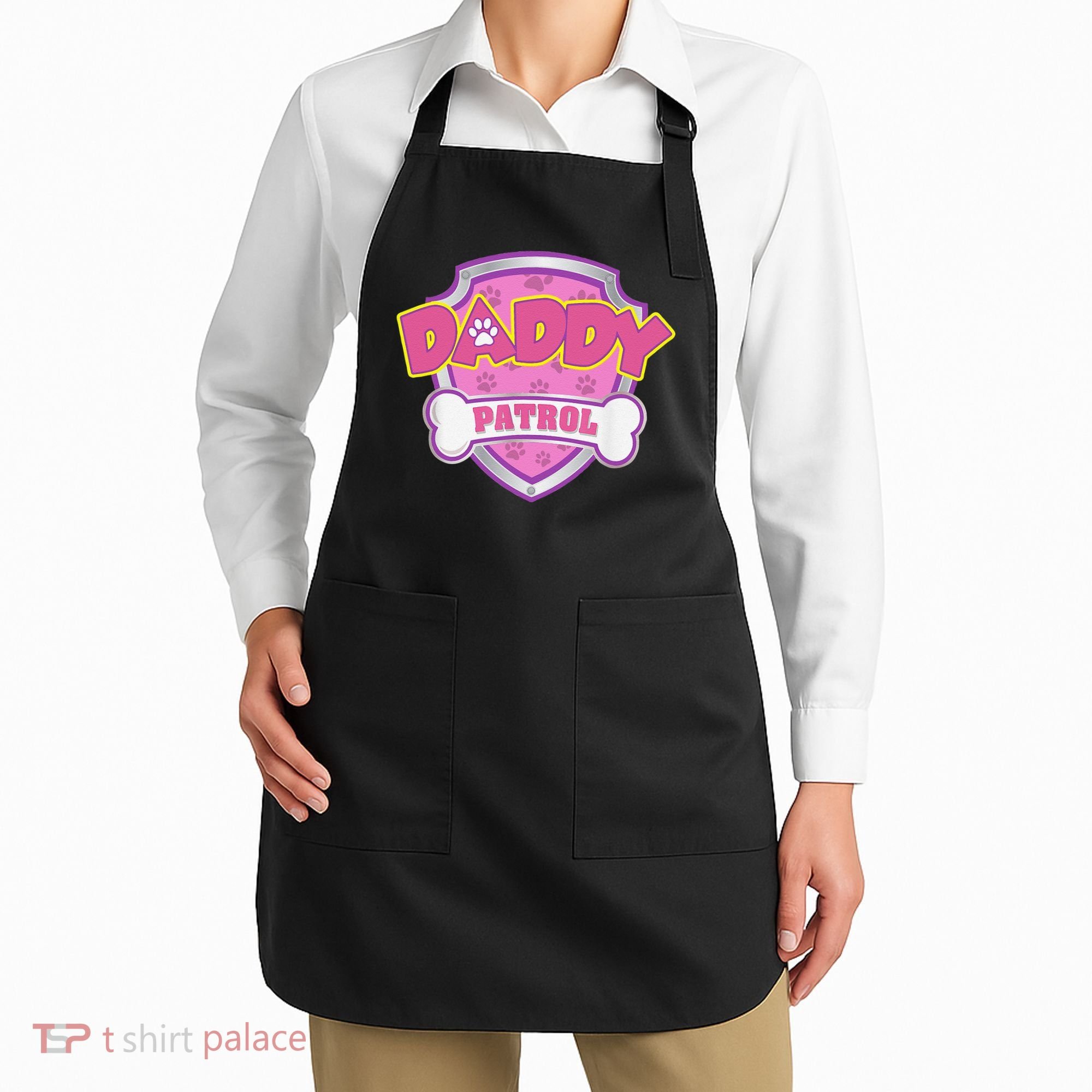 Funny Daddy Patrol Dog Mom, Dad For Women Gift Apron