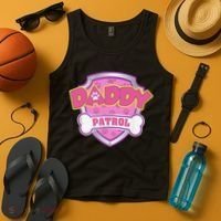 Funny Daddy Patrol Dog Mom, Dad For Women Gift Tank Top thumb 4