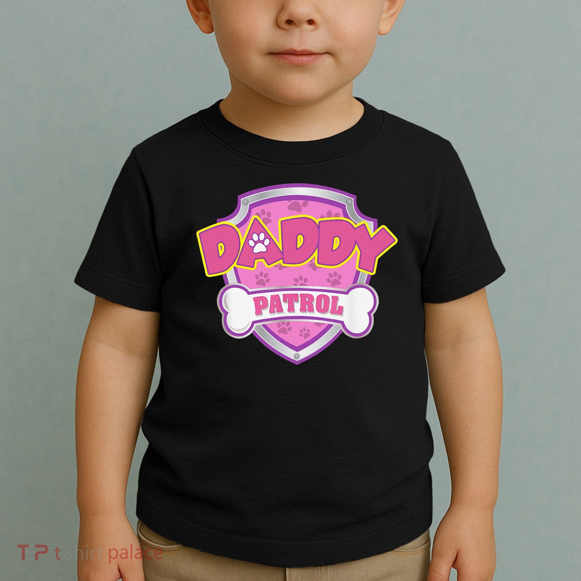 Funny Daddy Patrol Dog Mom, Dad For Women Gift Toddler T-Shirt