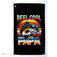 Fishing Dad Papa Reel Cool Papa Fisher FatherS Day Gift Gift Golf Towel thumb 0