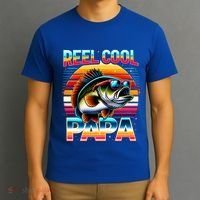 Fishing Dad Papa Reel Cool Papa Fisher FatherS Day Gift Gift T-Shirt thumb 3