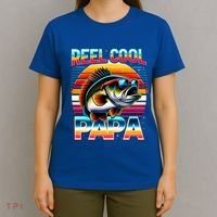 Fishing Dad Papa Reel Cool Papa Fisher FatherS Day Gift Gift T-Shirt thumb 4