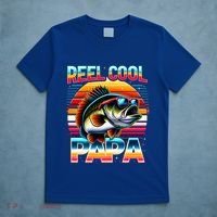 Fishing Dad Papa Reel Cool Papa Fisher FatherS Day Gift Gift T-Shirt thumb 5