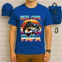 Fishing Dad Papa Reel Cool Papa Fisher FatherS Day Gift Gift T-Shirt thumb 6
