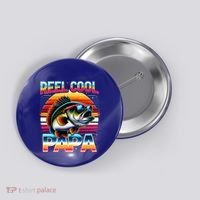 Fishing Dad Papa Reel Cool Papa Fisher FatherS Day Gift Gift Button thumb 0