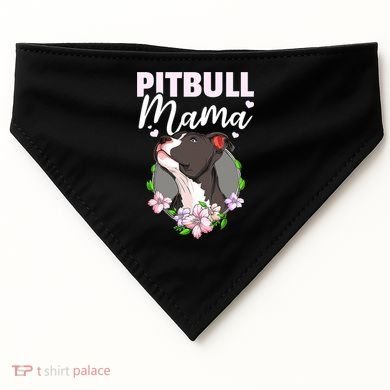 Funny Dog Pitbull Pittie Pitbull Mama USA-Made Doggie Bandana