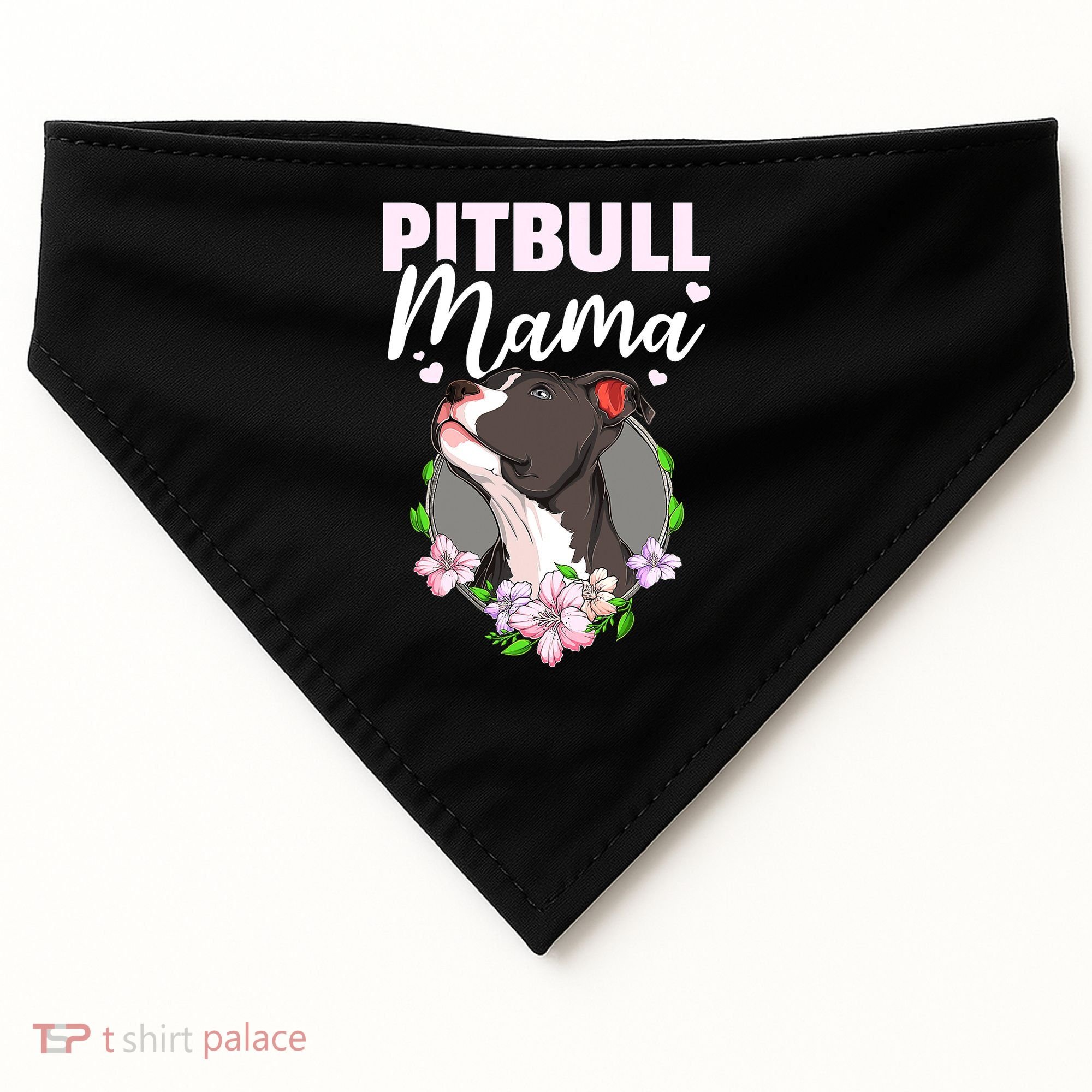Funny Dog Pitbull Pittie Pitbull Mama USA-Made Doggie Bandana