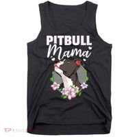 Funny Dog Pitbull Pittie Pitbull Mama Tank Top thumb 0