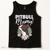 Funny Dog Pitbull Pittie Pitbull Mama Tank Top thumb 2