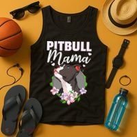 Funny Dog Pitbull Pittie Pitbull Mama Tank Top thumb 4