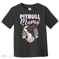 Funny Dog Pitbull Pittie Pitbull Mama Toddler T-Shirt thumb 0