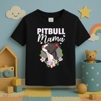Funny Dog Pitbull Pittie Pitbull Mama Toddler T-Shirt thumb 3