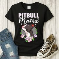 Funny Dog Pitbull Pittie Pitbull Mama Women's T-Shirt thumb 3