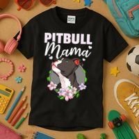 Funny Dog Pitbull Pittie Pitbull Mama Kids T-Shirt thumb 3