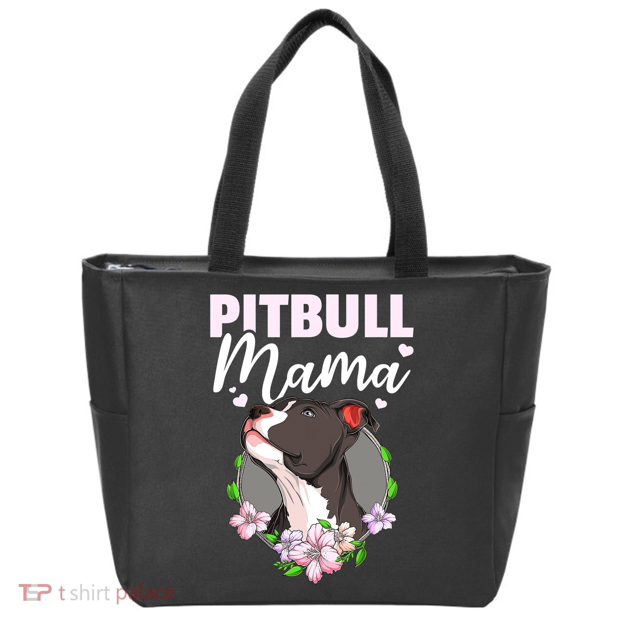 Funny Dog Pitbull Pittie Pitbull Mama Tote Bag
