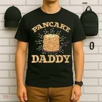 Fathers Day Pancake Daddy Pancake Chef Dad Foodie Pancake T-Shirt thumb 6