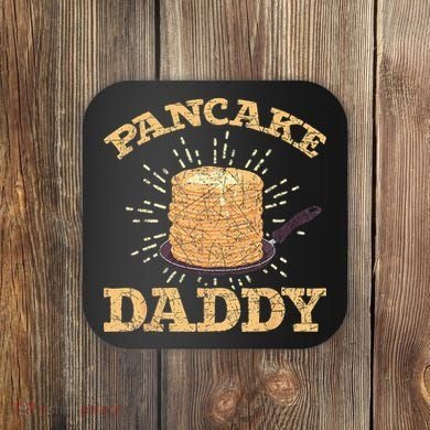 Fathers Day Pancake Daddy Pancake Chef Dad Foodie Pancake Coaster