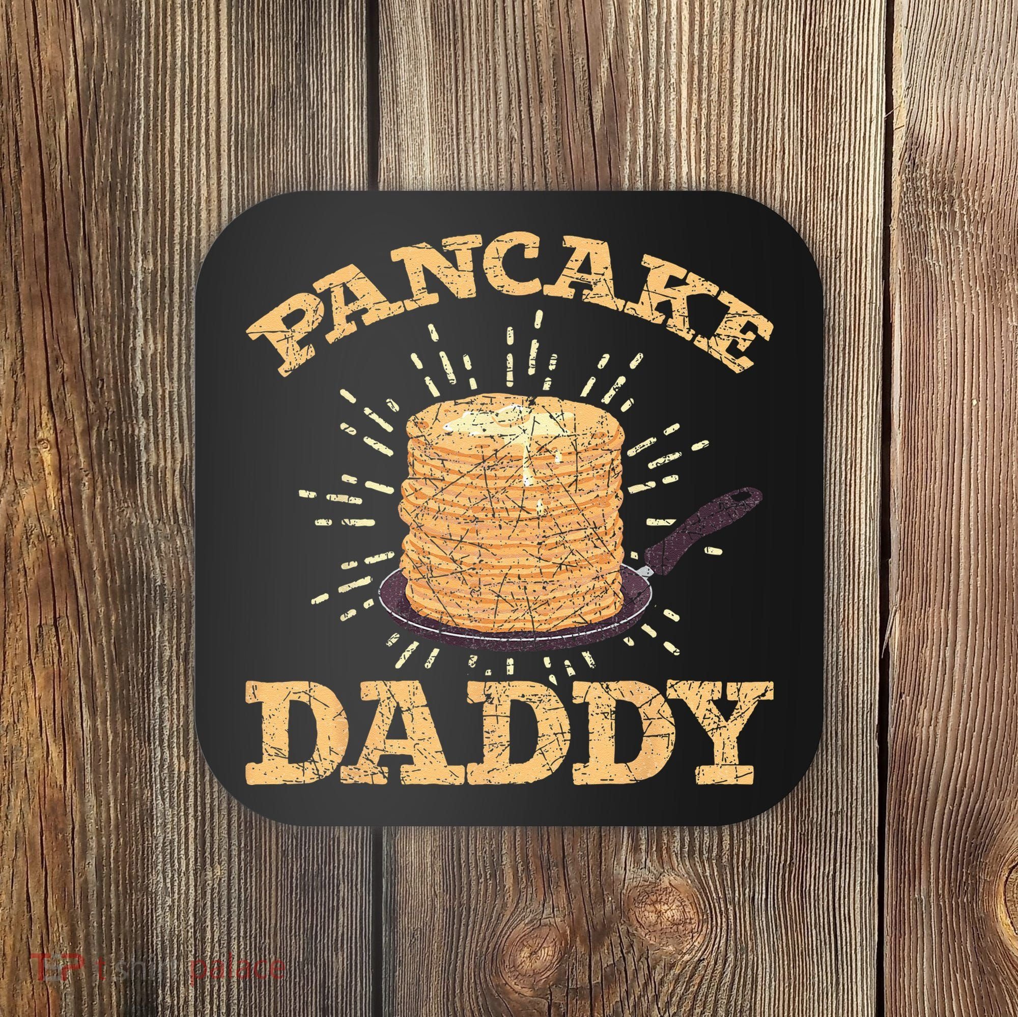 Fathers Day Pancake Daddy Pancake Chef Dad Foodie Pancake Coaster