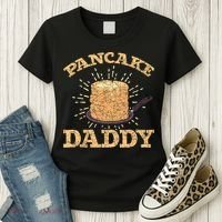 Fathers Day Pancake Daddy Pancake Chef Dad Foodie Pancake Women's T-Shirt thumb 3