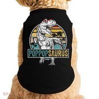 Father's Day Poppopsaurus T Rex Dinosaur Funny Poppopsaurus Doggie Tank thumb 0