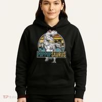 Father's Day Poppopsaurus T Rex Dinosaur Funny Poppopsaurus Hoodie thumb 5