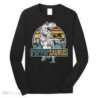 Father's Day Poppopsaurus T Rex Dinosaur Funny Poppopsaurus Long Sleeve Shirt thumb 0