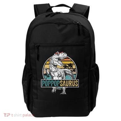 Father's Day Poppopsaurus T Rex Dinosaur Funny Poppopsaurus Backpack