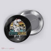 Father's Day Poppopsaurus T Rex Dinosaur Funny Poppopsaurus Button thumb 0