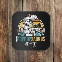 Father's Day Poppopsaurus T Rex Dinosaur Funny Poppopsaurus Coaster thumb 0