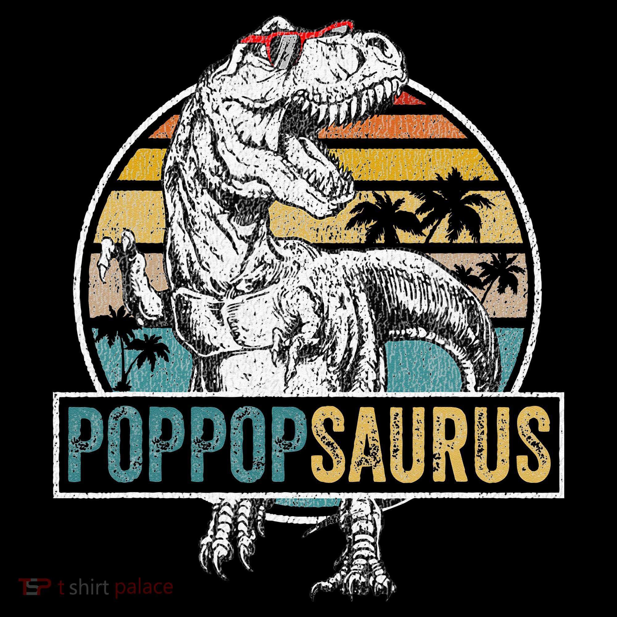Father's Day Poppopsaurus T Rex Dinosaur Funny Poppopsaurus Kids Sweatshirt