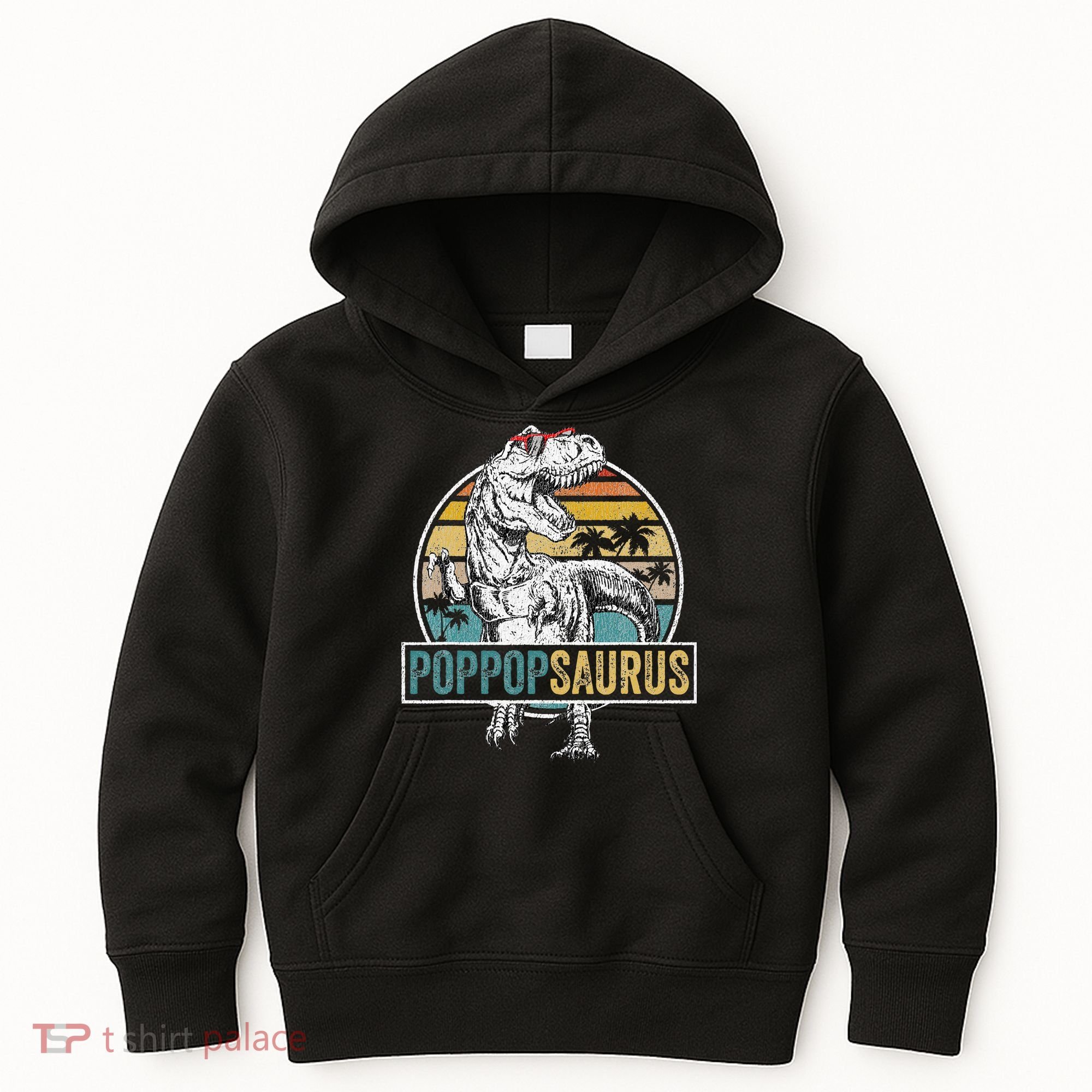 Father's Day Poppopsaurus T Rex Dinosaur Funny Poppopsaurus Kids Hoodie