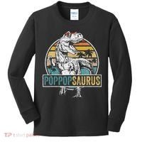 Father's Day Poppopsaurus T Rex Dinosaur Funny Poppopsaurus Kids Long Sleeve Shirt thumb 0