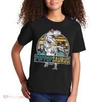 Father's Day Poppopsaurus T Rex Dinosaur Funny Poppopsaurus Kids T-Shirt thumb 2