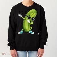 Funny Dabbing Pickle Dancing Cucumber Lover Funny Gift Women's Sweatshirt thumb 0