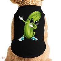 Funny Dabbing Pickle Dancing Cucumber Lover Funny Gift Doggie Tank thumb 0