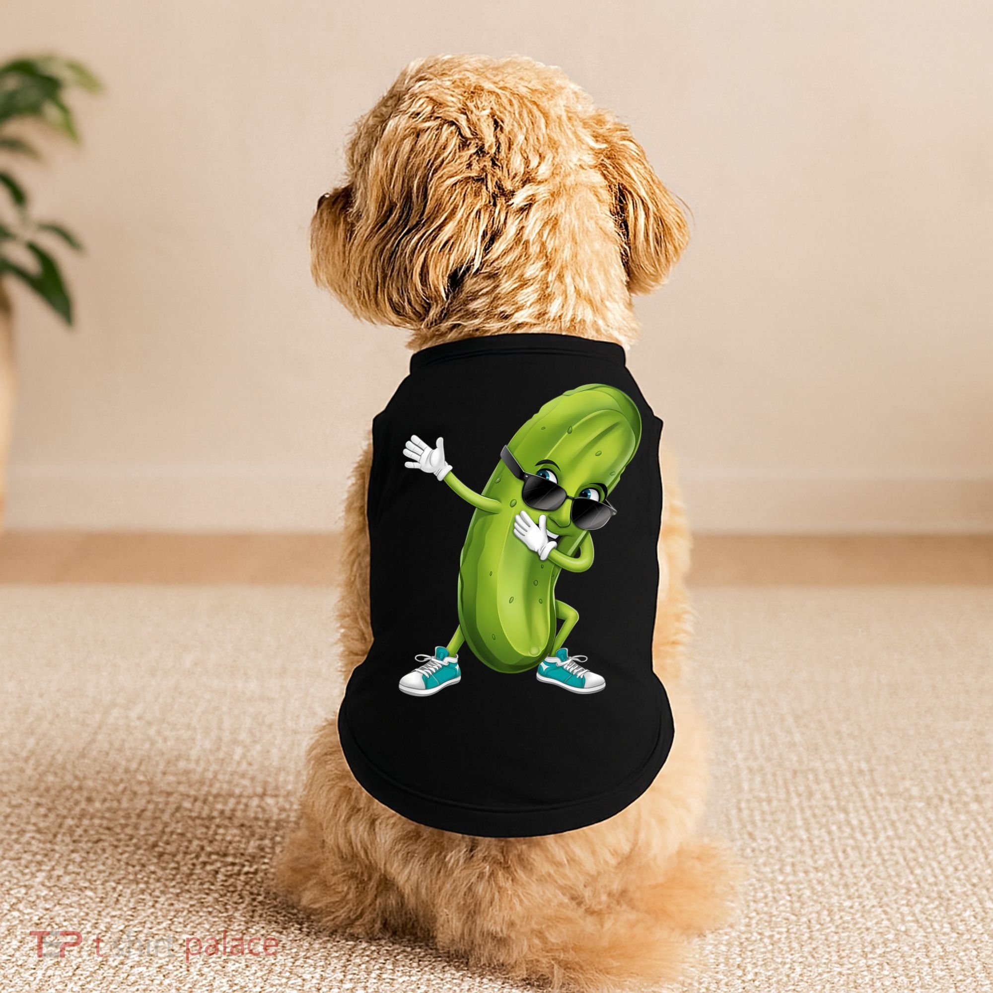 Funny Dabbing Pickle Dancing Cucumber Lover Funny Gift Doggie Tank