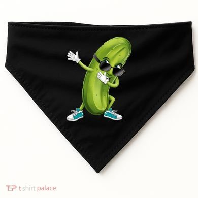 Funny Dabbing Pickle Dancing Cucumber Lover Funny Gift USA-Made Doggie Bandana