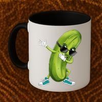 Funny Dabbing Pickle Dancing Cucumber Lover Funny Gift Coffee Mug thumb 2