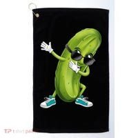 Funny Dabbing Pickle Dancing Cucumber Lover Funny Gift Golf Towel thumb 0