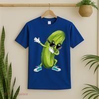 Funny Dabbing Pickle Dancing Cucumber Lover Funny Gift T-Shirt thumb 2
