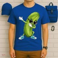 Funny Dabbing Pickle Dancing Cucumber Lover Funny Gift T-Shirt thumb 6