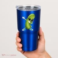 Funny Dabbing Pickle Dancing Cucumber Lover Funny Gift Tumbler thumb 2