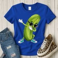 Funny Dabbing Pickle Dancing Cucumber Lover Funny Gift Women's T-Shirt thumb 3