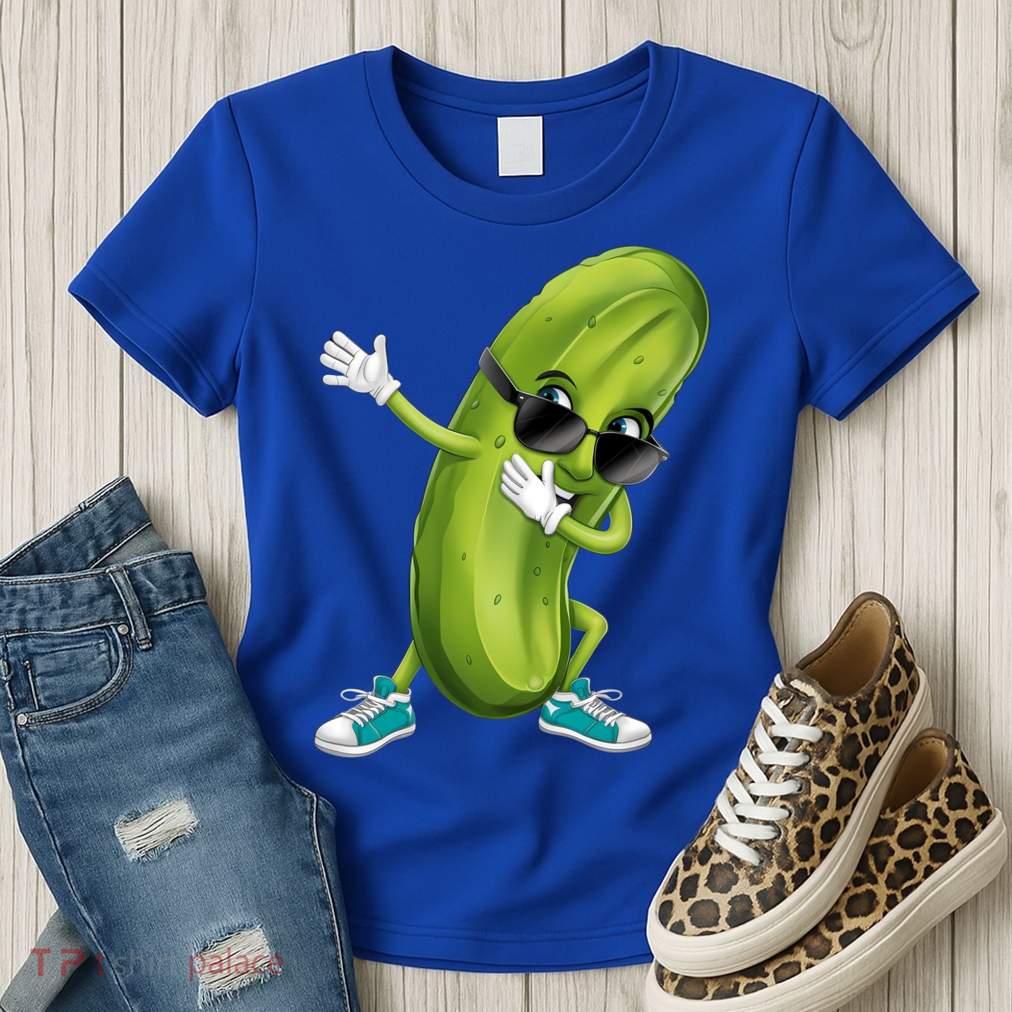 Funny Dabbing Pickle Dancing Cucumber Lover Funny Gift Women's T-Shirt