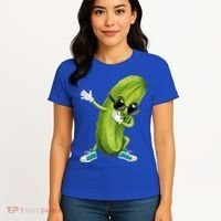 Funny Dabbing Pickle Dancing Cucumber Lover Funny Gift Women's T-Shirt thumb 4